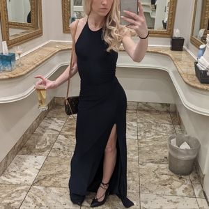 Slinky Halter Maxi Dress